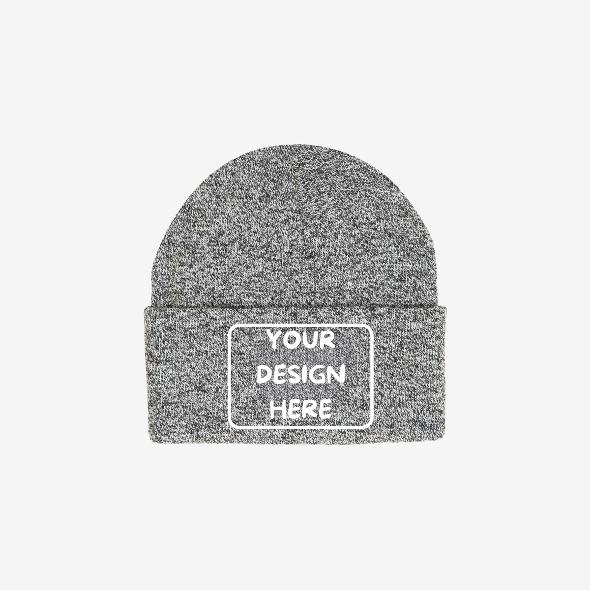 Black and White Berne H150 Heritage Knit Cuff Beanie with rib-knit fabric and a fold-over cuff