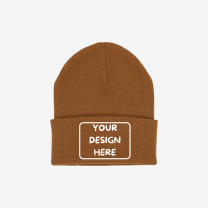 Brown Berne H150 Heritage Knit Cuff Beanie with rib-knit fabric and a fold-over cuff