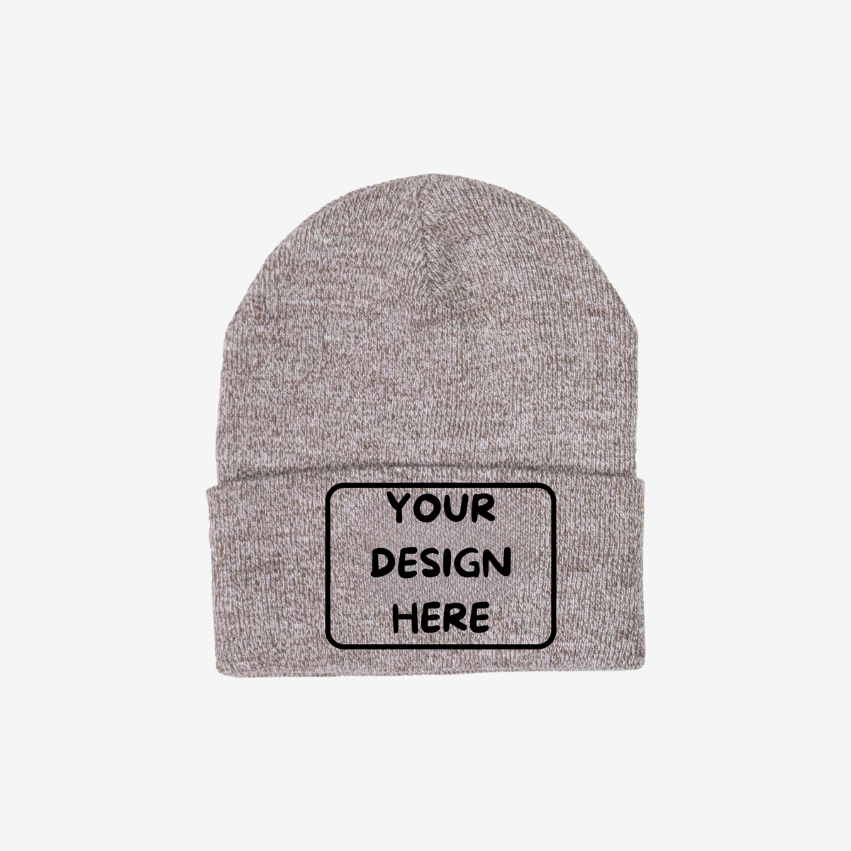 Hickory Heather Berne H150 Heritage Knit Cuff Beanie with heathered rib-knit fabric and a fold-over cuff