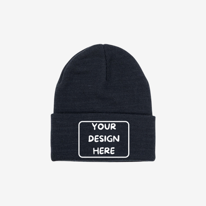 Navy Berne H150 Heritage Knit Cuff Beanie with rib-knit fabric and a fold-over cuff