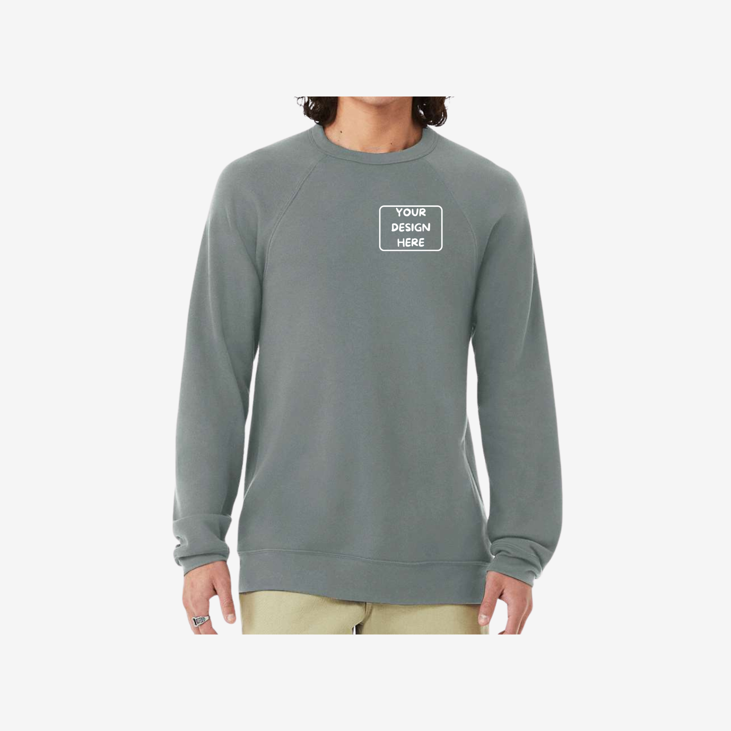 Unisex Sponge Fleece Raglan Crewneck Sweatshirt
