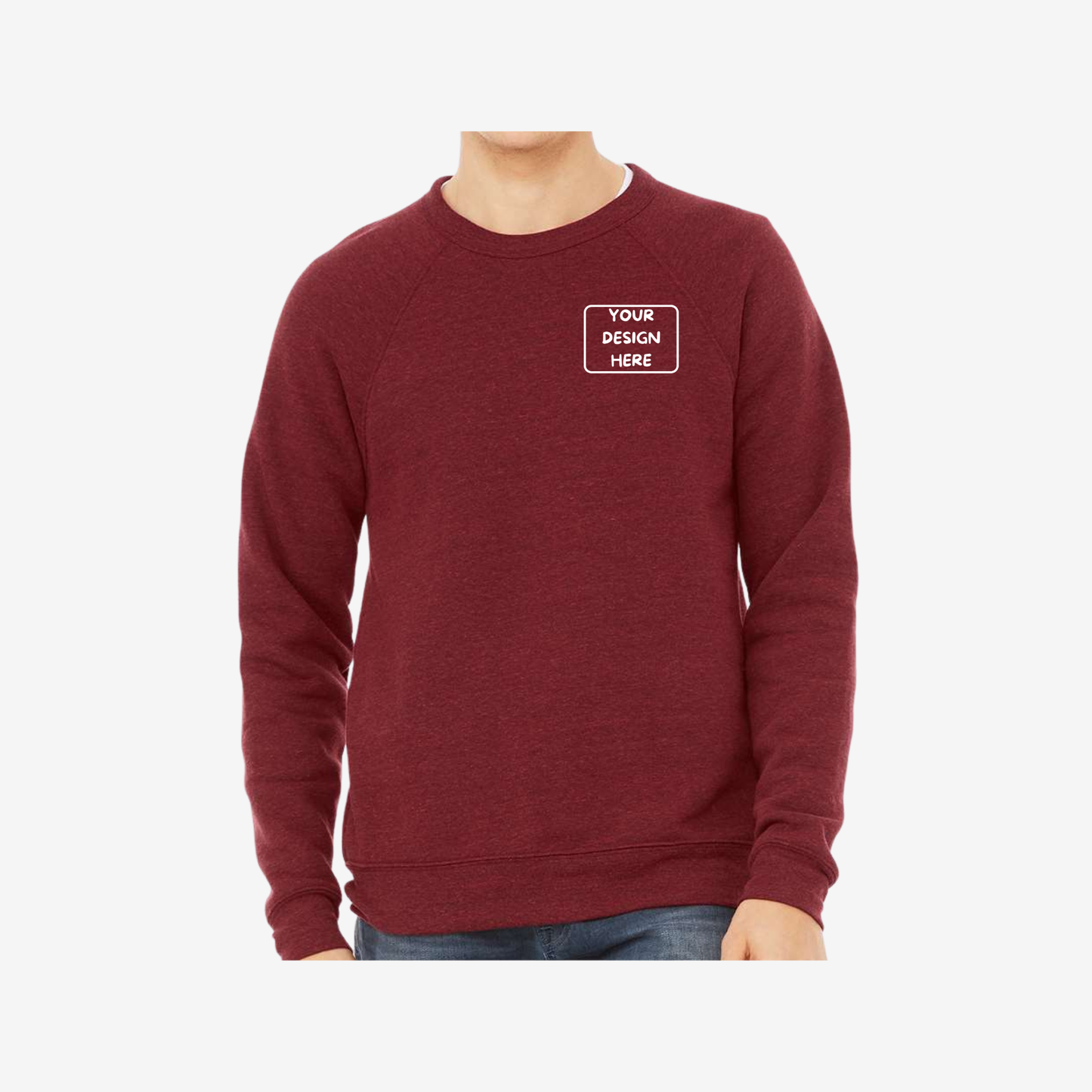 Unisex Sponge Fleece Raglan Crewneck Sweatshirt