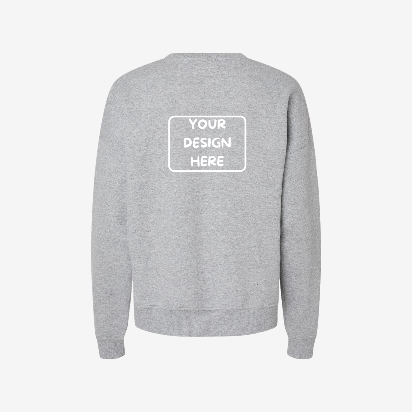 Champion Women’s Powerblend Crewneck Sweatshirt in Light Steel Back, soft premium women’s fleece ideal for custom printing and embroidery