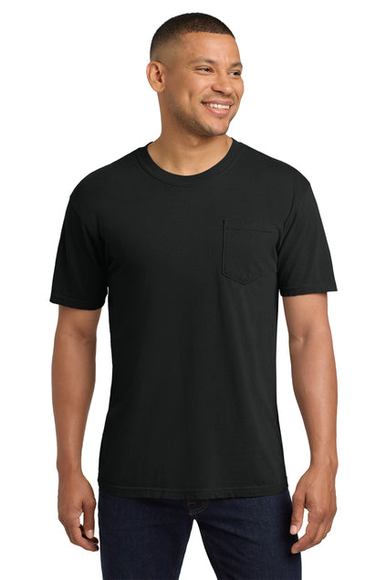 Comfort Colors Black Heavyweight Ring Spun Pocket Tee – 100 pcs full-color custom printing