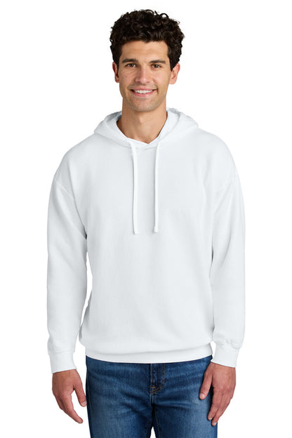 Comfort Colors Lightweight Pullover Hoodie in White – 100 pcs Full Color Custom Printing at Pro Goodie Promotion, Same-Day Printing