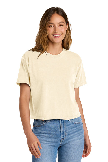 Comfort Colors Women's Heavyweight Boxy Tee in Ivory – 100 pcs custom printed t-shirts, same-day pickup San Diego, free shipping
