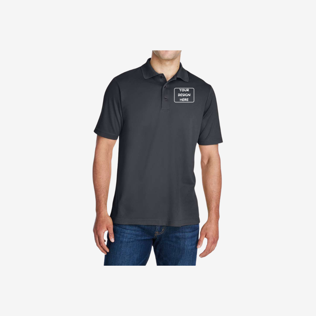 core365 mens origin performance pique polo carbon custom business casual polo