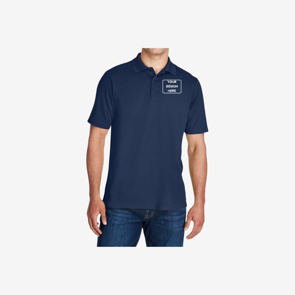 core365 mens origin performance pique polo classic navy custom company polo
