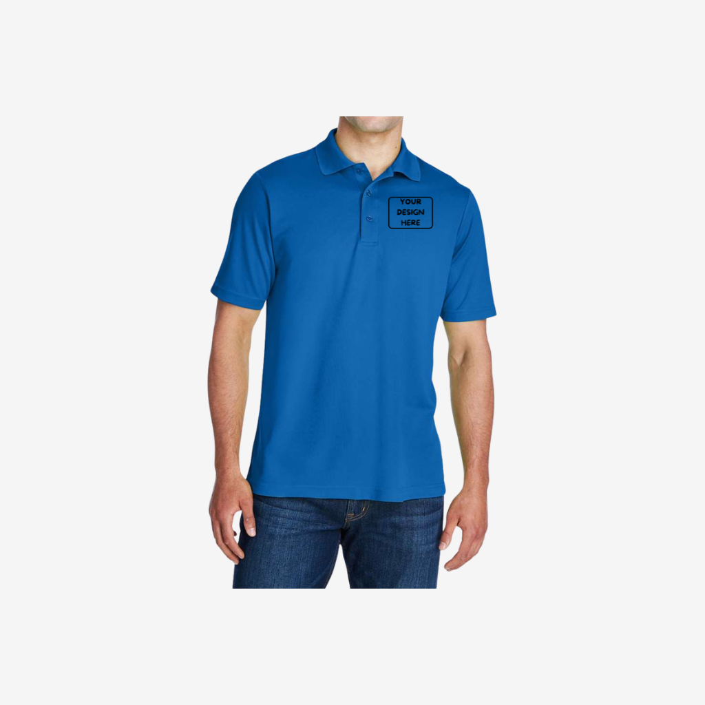 core365 mens origin performance pique polo true royal custom embroidery and printing polo shirt