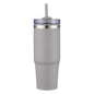 Custom 30oz stainless steel tumbler in gray with lid and straw – insulated, personalized drinkware with same-day printing for corporate gifts, events, and promotional giveaways – Pro Goodie Promotion San Diego