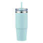 Custom 30oz stainless steel tumbler in mint green with lid and straw – insulated, personalized drinkware with same-day printing for corporate gifts, events, and promotional giveaways – Pro Goodie Promotion San Diego