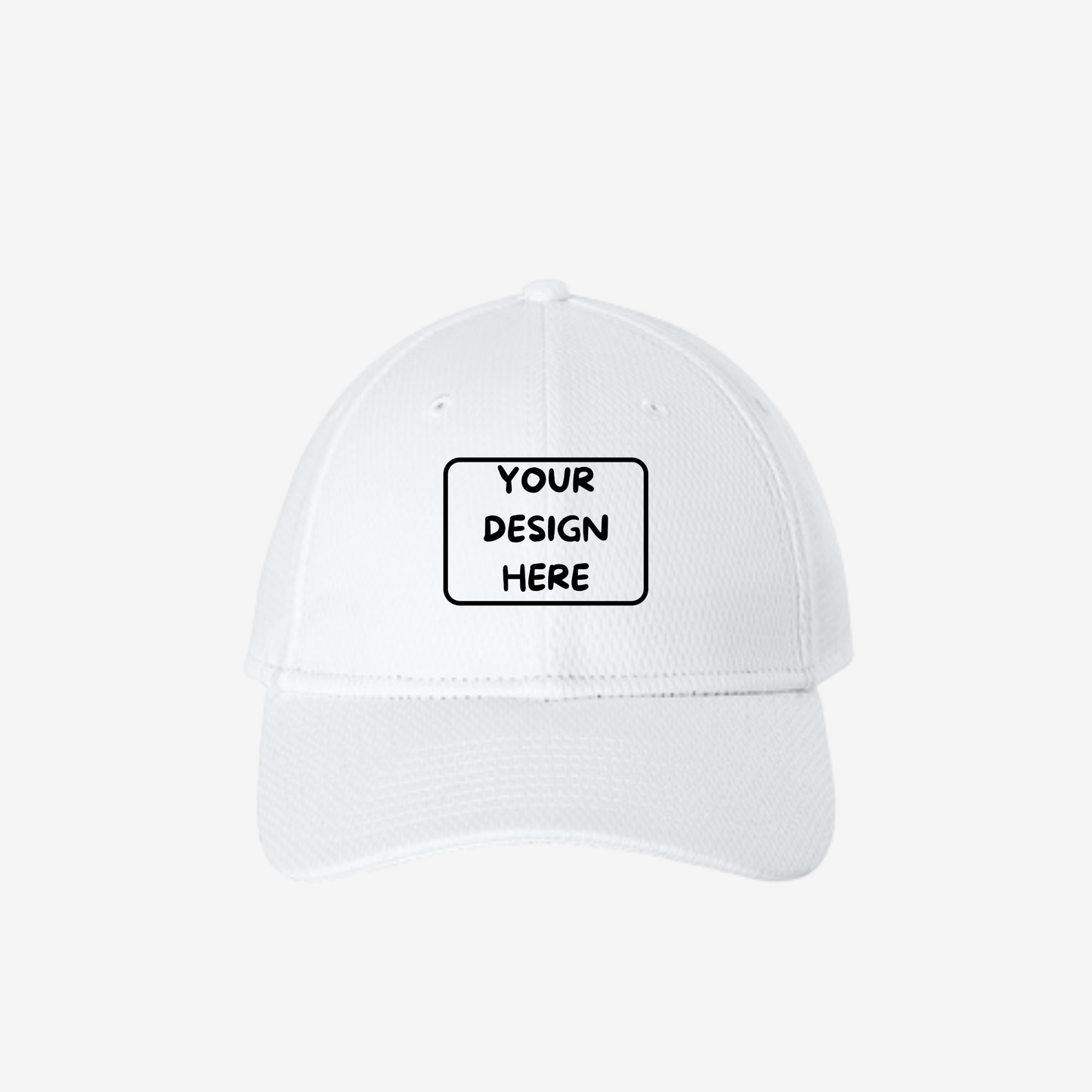 Custom New Era NE209 Performance Dash Adjustable Cap in White for logo embroidery
