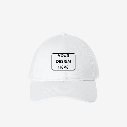 Custom New Era NE209 Performance Dash Adjustable Cap in White for logo embroidery