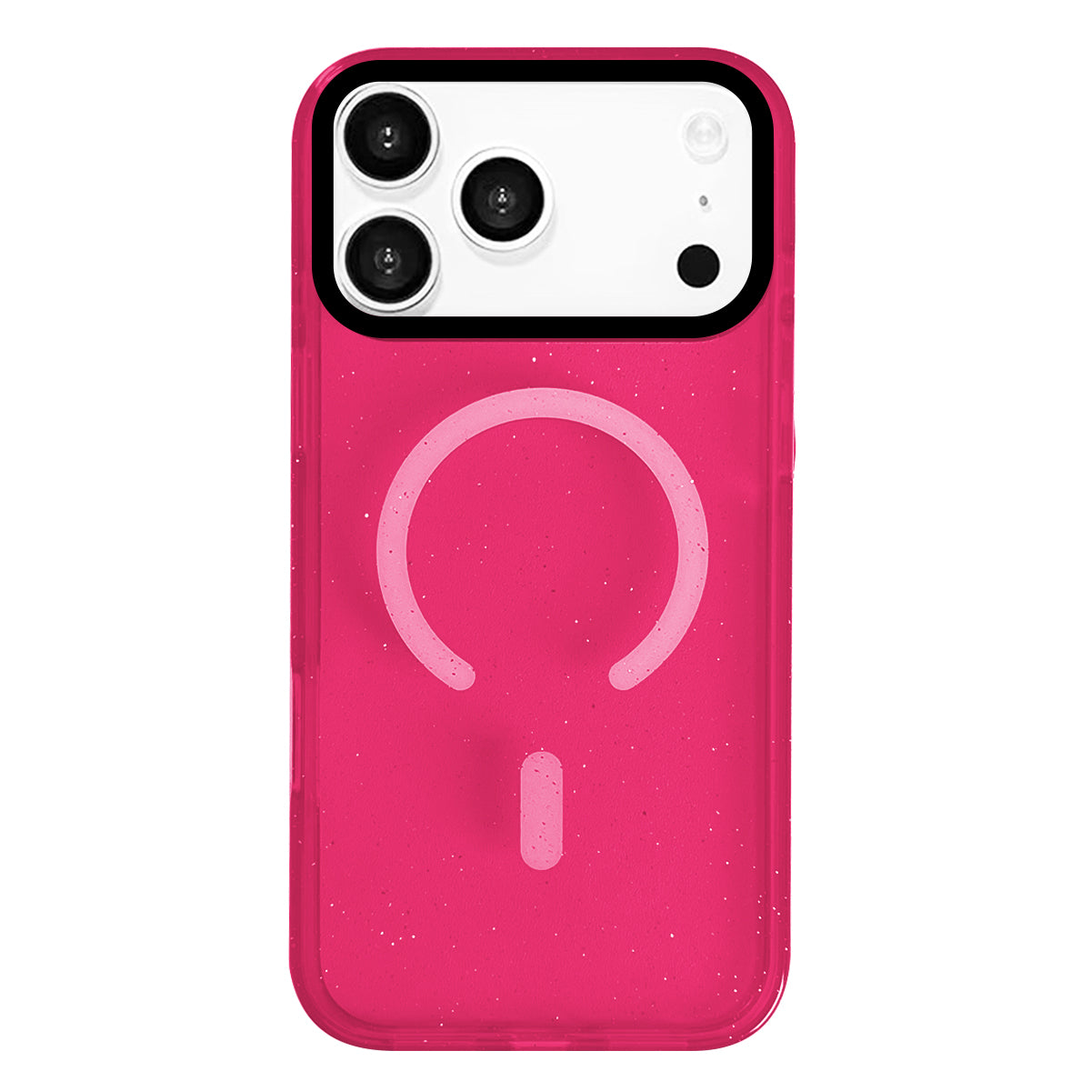 Custom pink glitter phone case with sparkle finish, personalized iPhone case with aesthetic glitter design for girls and gift use
