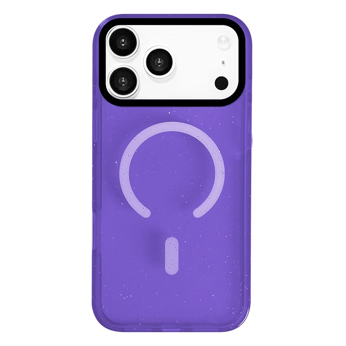 Custom purple glitter phone case with sparkling finish, personalized iPhone case in lavender aesthetic glitter style for unique design