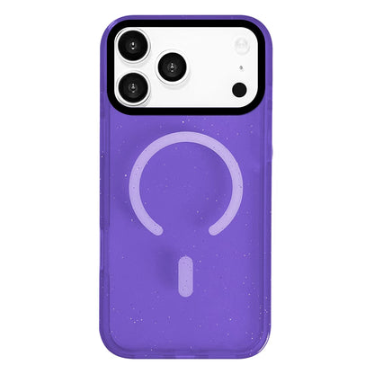 Custom purple glitter phone case with sparkling finish, personalized iPhone case in lavender aesthetic glitter style for unique design