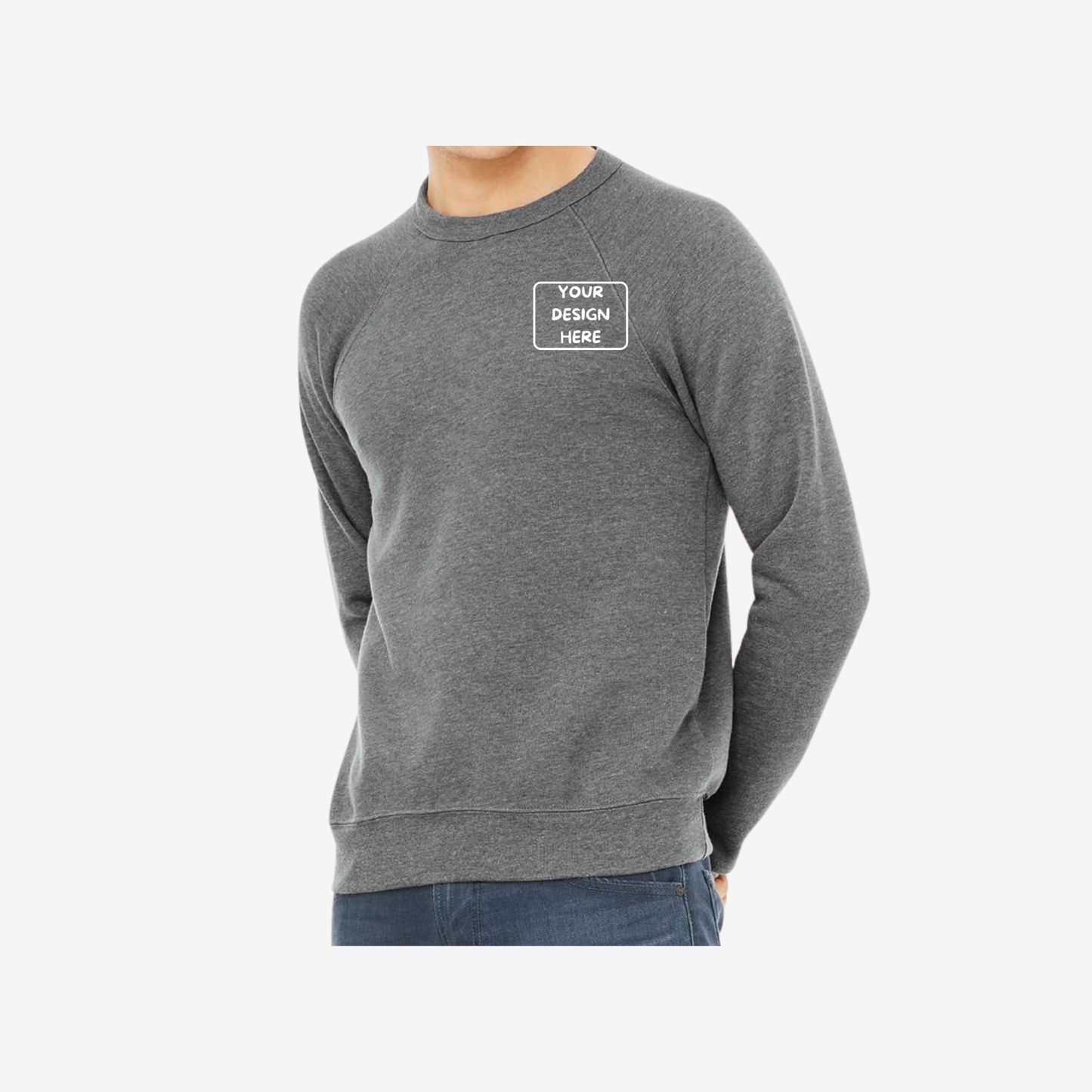 Unisex Sponge Fleece Raglan Crewneck Sweatshirt