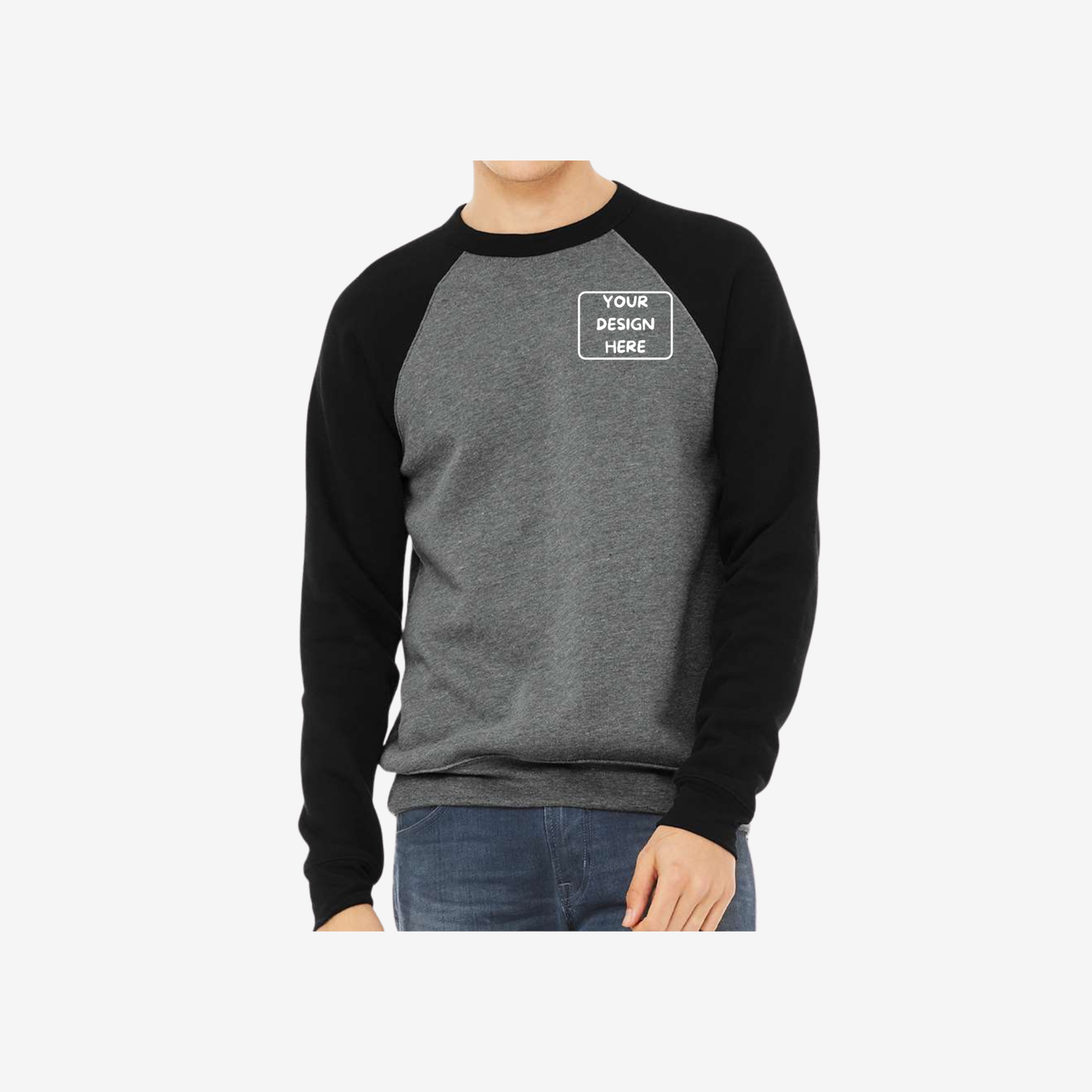 Unisex Sponge Fleece Raglan Crewneck Sweatshirt