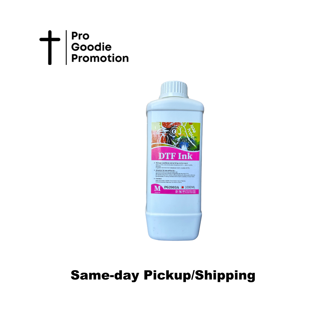 Premium magenta DTF pigment ink for vibrant, high-quality heat transfers – Pro Goodie Promotion San Dieg0