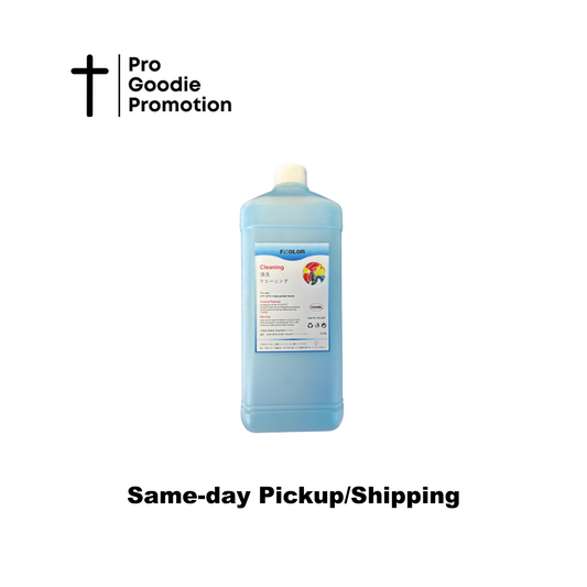 1 L DTF Cleaning Solution bottle to prevent white ink clogs and maintain high durability prints – Pro Goodie Promotion San Diego