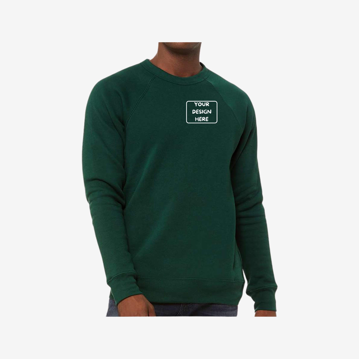 Unisex Sponge Fleece Raglan Crewneck Sweatshirt