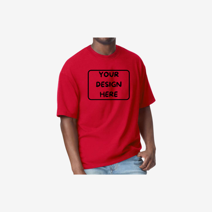 Gildan hammer maxweight t shirt cherry red custom premium heavyweight graphic tee