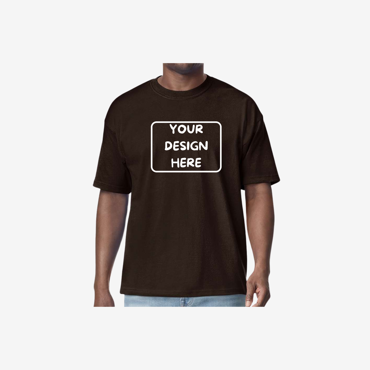 Gildan hammer maxweight t shirt dark chocolate custom heavyweight streetwear t shirt