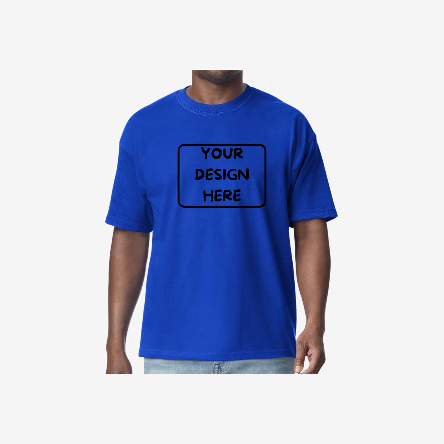Gildan hammer maxweight t shirt deep royal custom premium heavyweight team shirt
