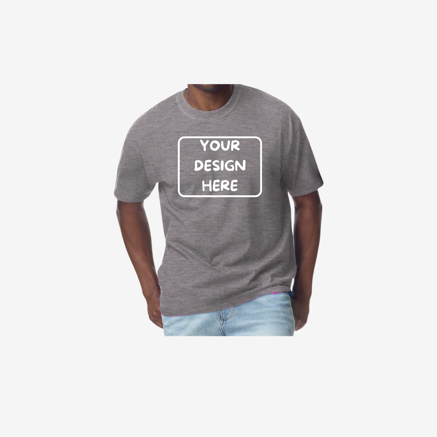 Gildan hammer maxweight t shirt graphite heather custom heavyweight fashion tee