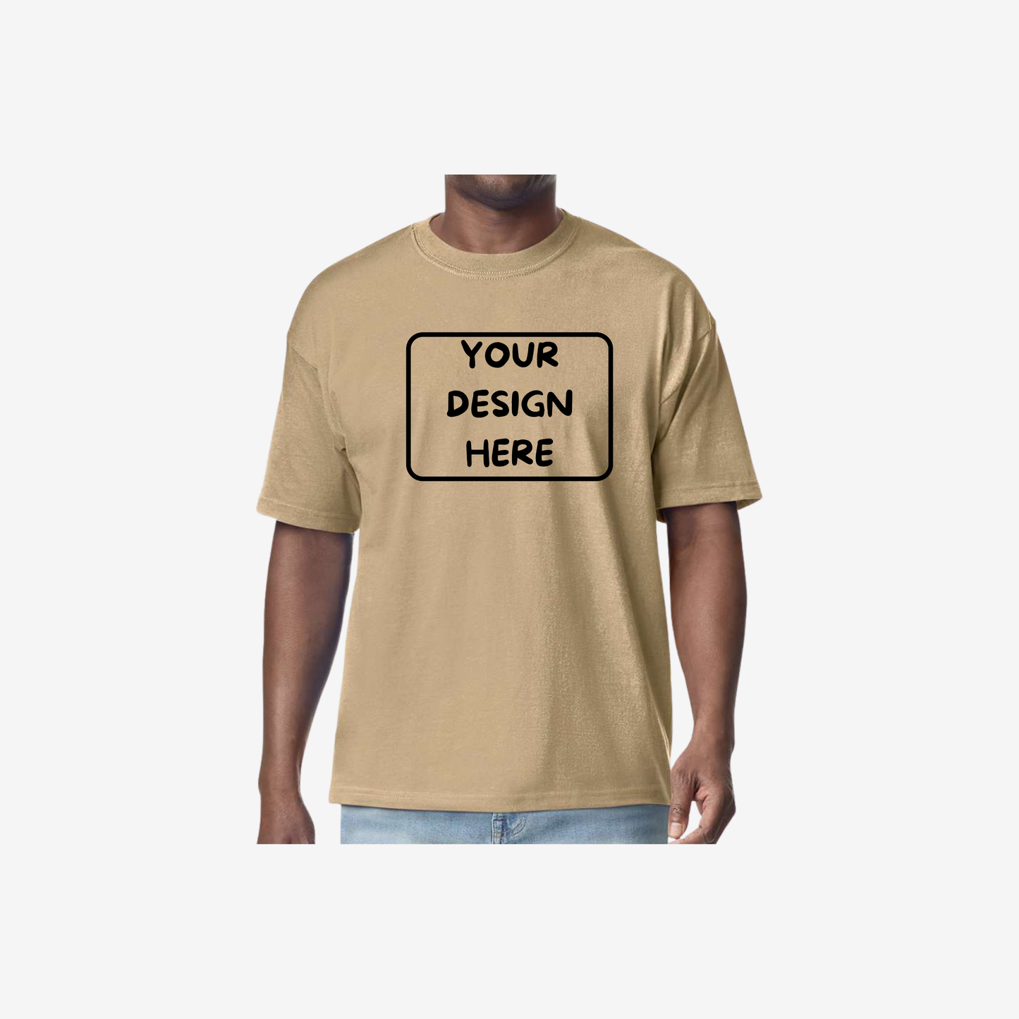 Gildan hammer maxweight t shirt tan custom heavyweight premium blank t shirt