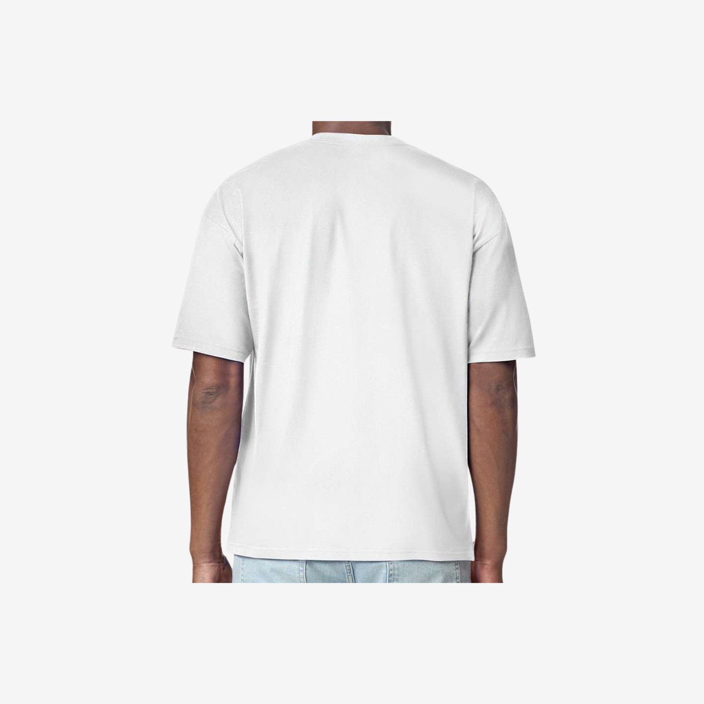 Gildan hammer maxweight t shirt white back view custom premium heavyweight graphic tee