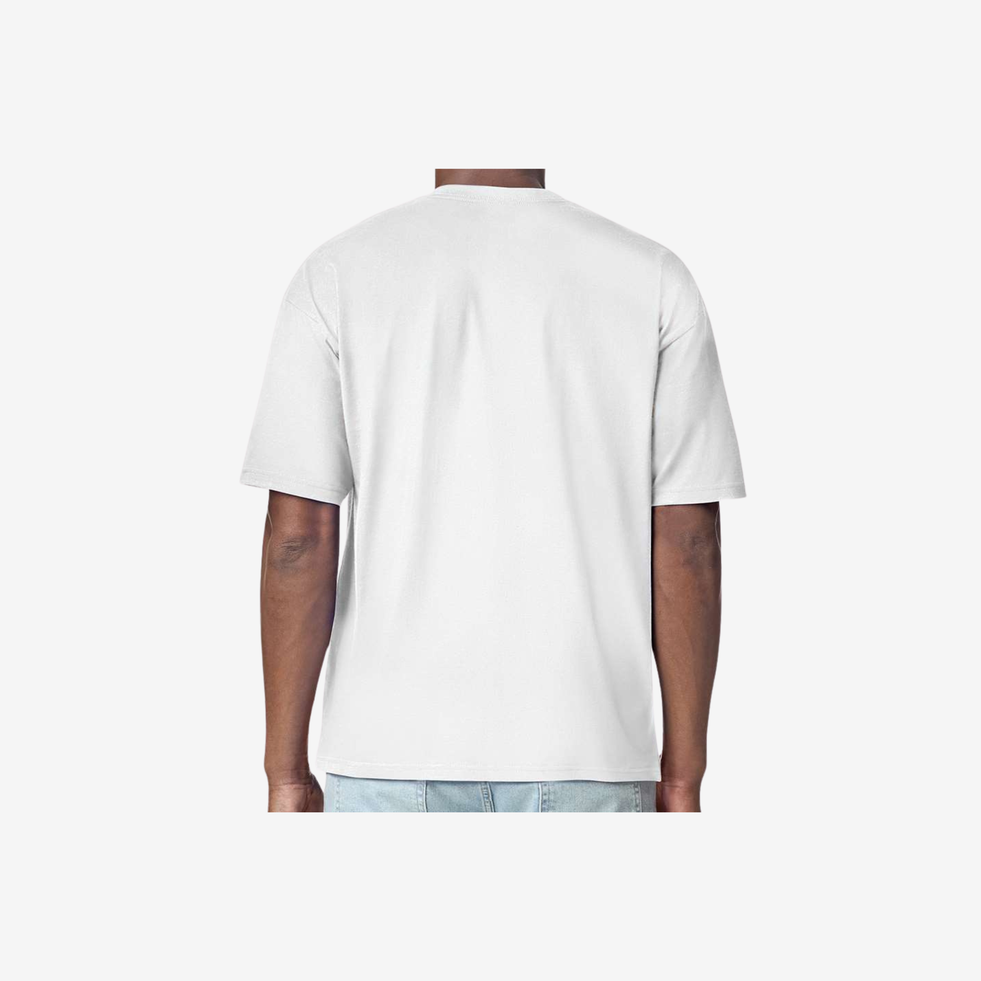 Gildan hammer maxweight t shirt white back view custom premium heavyweight graphic tee