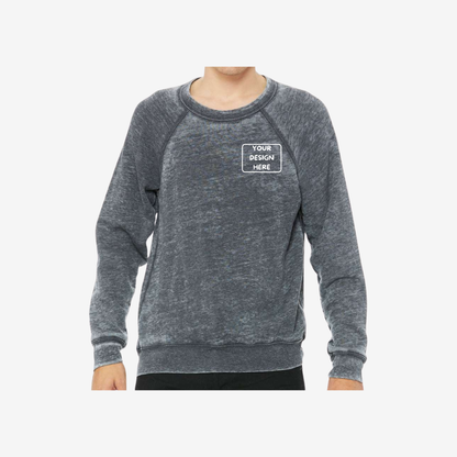 Unisex Sponge Fleece Raglan Crewneck Sweatshirt