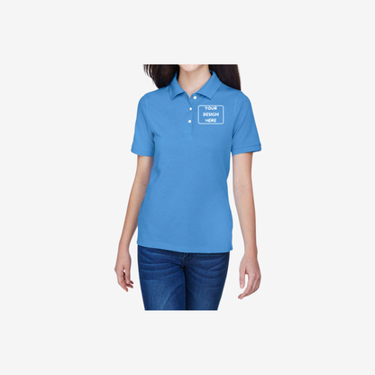 Harriton women’s easy blend polo nautical blue corporate polo shirt