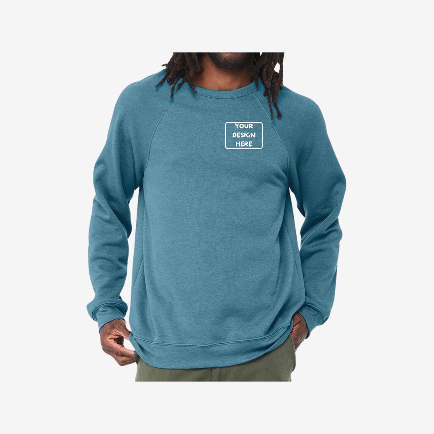 Unisex Sponge Fleece Raglan Crewneck Sweatshirt