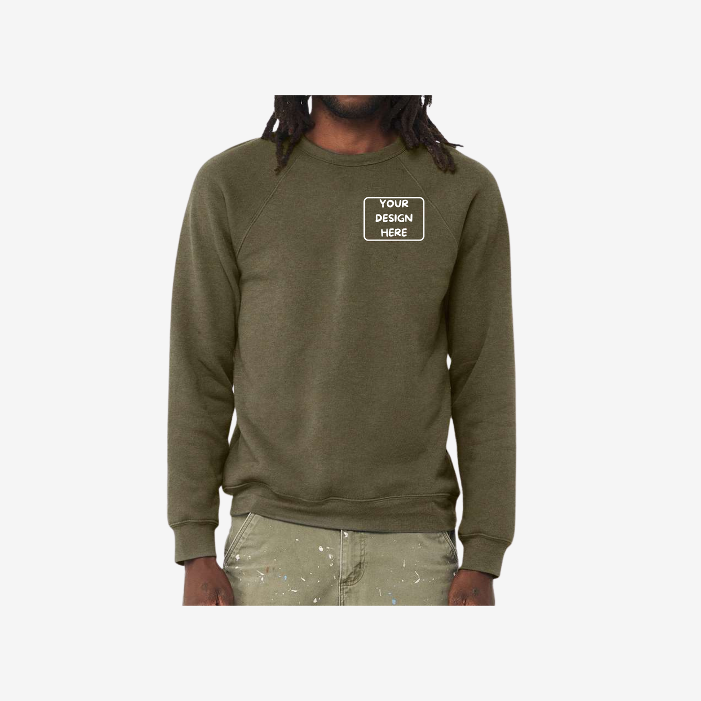 Unisex Sponge Fleece Raglan Crewneck Sweatshirt