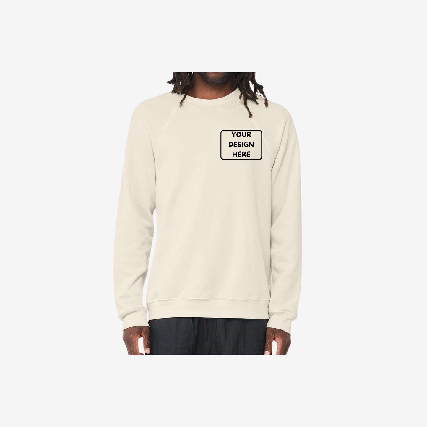 Unisex Sponge Fleece Raglan Crewneck Sweatshirt