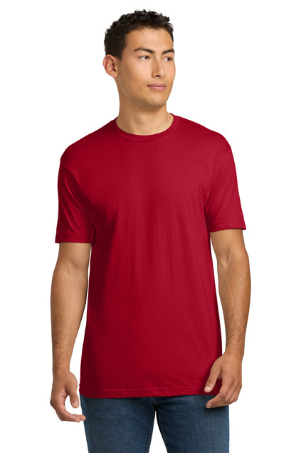 Next Level Apparel Adult Cotton Tee in Red – 100 pcs bulk custom t-shirt printing, free shipping