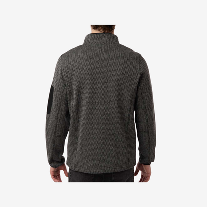 back view of north end mens jasper full zip fleece jacket black grey custom team jacket