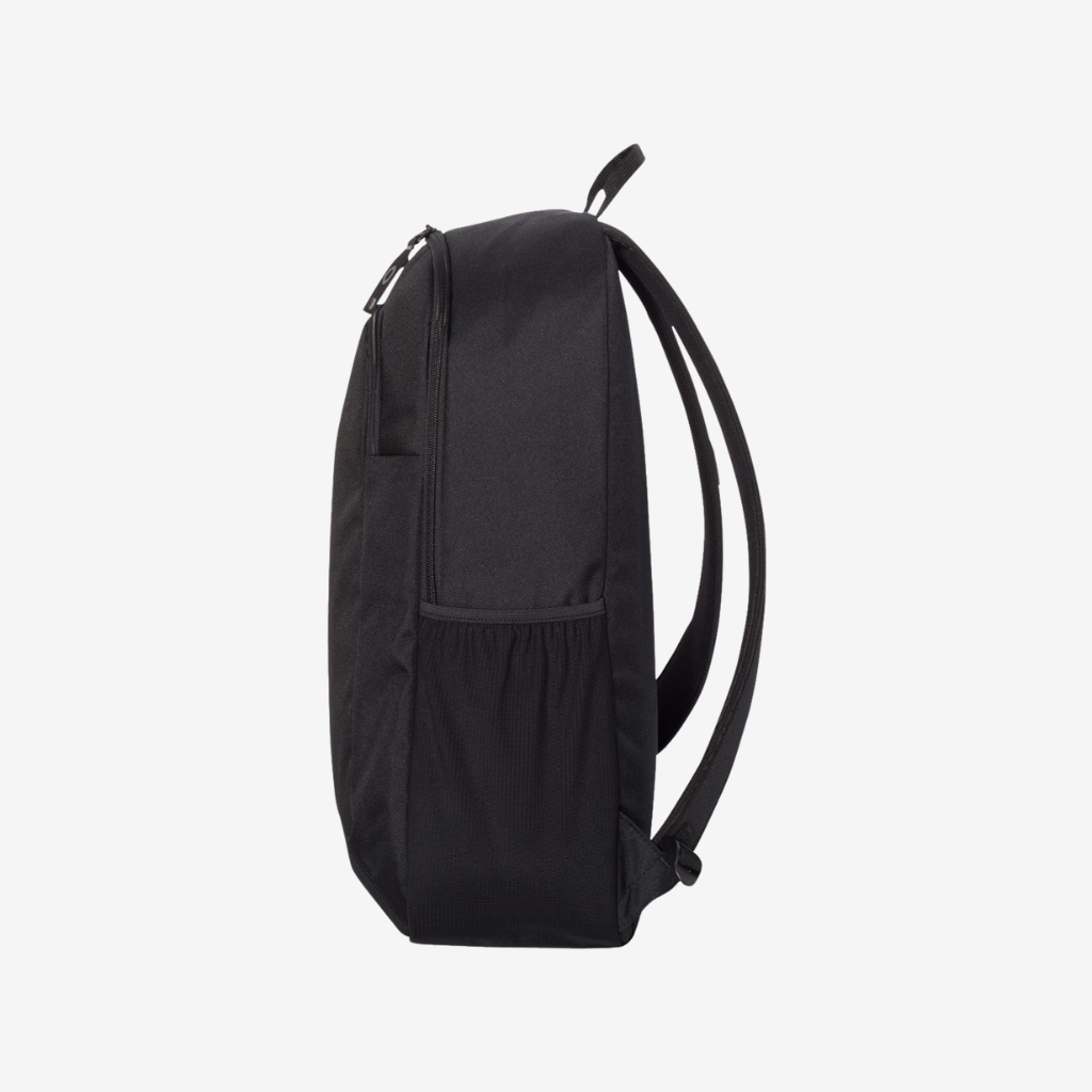 Side view of Oakley 22L Method 360 Ellipse Backpack in Blackout color showing sleek profile and storage capacity