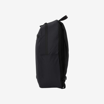 Side view of Oakley 22L Sport Backpack in Blackout color showing slim profile and storage capacity