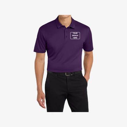 Port Authority Silk Touch Performance Polo K540 bright purple front view performance polo shirt