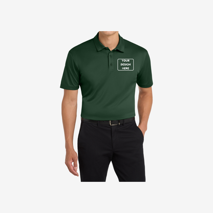 Port Authority Silk Touch Performance Polo K540 dark green front view company uniform polo