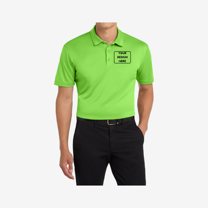 Port Authority Silk Touch Performance Polo K540 lime front view performance polo shirt