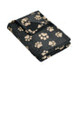 Port Authority Small Ultra Plush Blanket Graphite with Biscuit Paws pattern – embroidered logo available – Pro Goodie Promotion