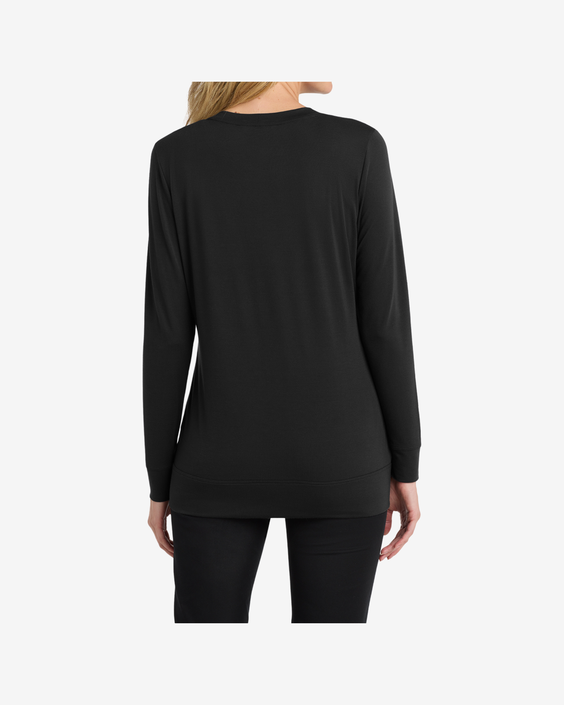 Port Authority Women’s Concept Cardigan L545 black back view lightweight women’s office cardigan
