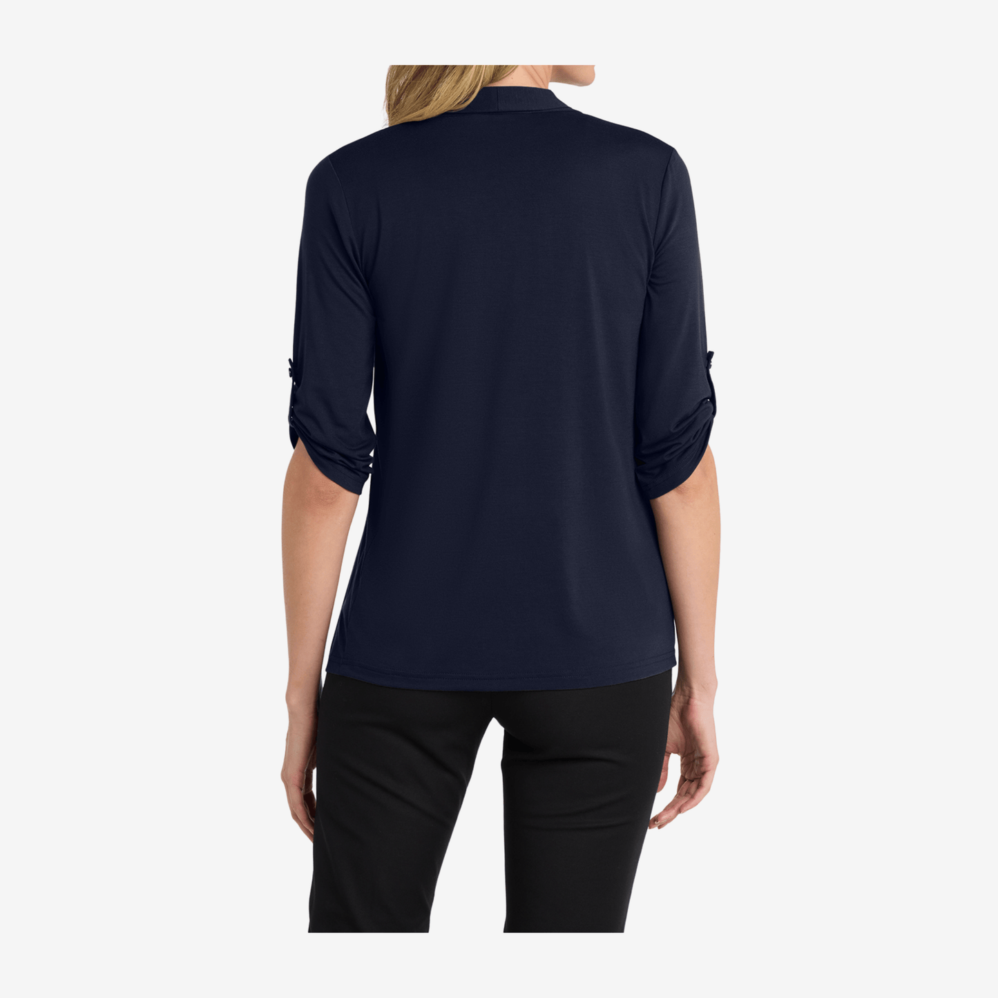 Port Authority Women's Concept Shrug L543 dress blue navy back view women's office uniform shrug