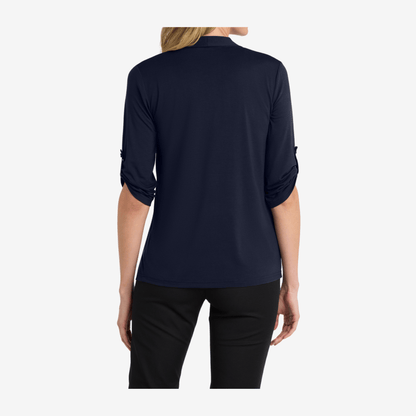 Port Authority Women's Concept Shrug L543 dress blue navy back view women's office uniform shrug