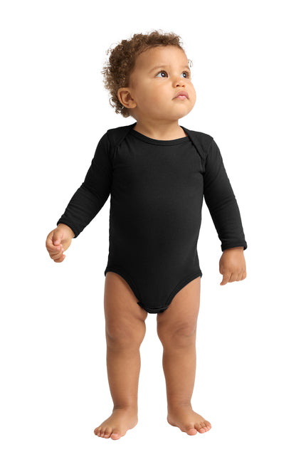 Rabbit Skin Infant Long Sleeve Jersey Bodysuit in Black