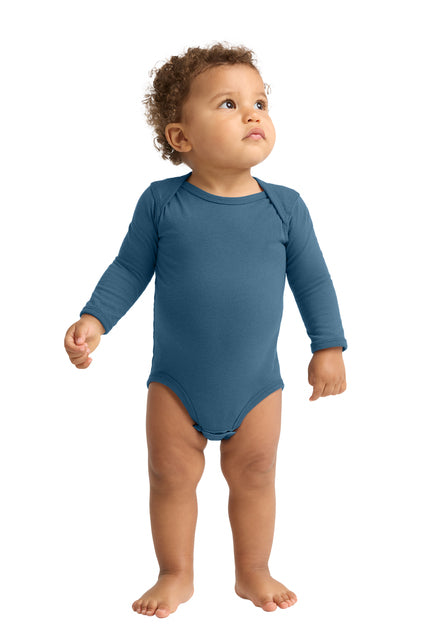 Rabbit Skin Infant Long Sleeve Jersey Bodysuit in Indigo